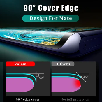 Sklo Pre Mate 30 pro screen protector plný lepidlo UV sklo pre Huawei Mate 30 20 pro RS sklo Mate 20RS 30RS UV nano sklo