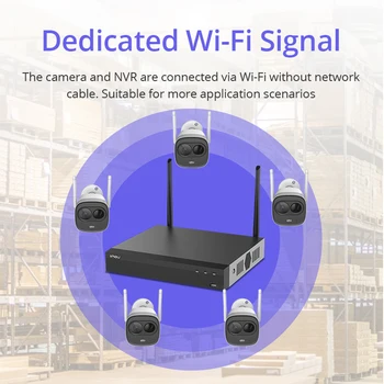 Dahua Imou 4K Rozlíšenie Wi-Fi videokamery 4CH/8CH Bezdrôtový NVR Silné Kovové Shell Podpora Štandardu ONVIF Protokol