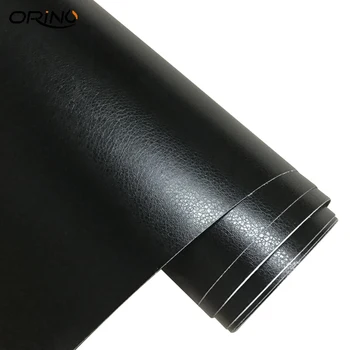 čierne kožené vzor PVC adhesive vinyl zábal film nálepky na auto auto tela, vnútorné dekorácie vinyl zábal 10/20/30/40/50X152CM