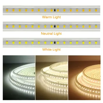 220V LED Pásy 2835 Super Svetlé Flexibilné LED Pásky 120LEDs/M Vysoká Bezpečnosť Vodotesný LED Pás Svetla, pre Domáce Dekorácie Osvetlenie