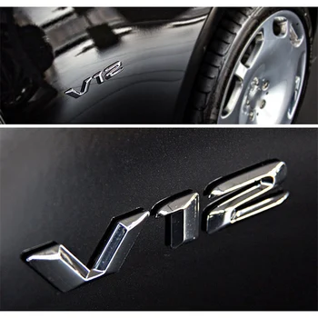 3D Kovové Auto Telo Nálepky V12 Pre Mercedes Benz Maybach S600L W222 S400 Obtlačky Strane Blatník Zadný Kufor, Znak, Odznak Príslušenstvo