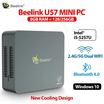 Beelink U57 8GB 256 GB Mini PC Windows 10 Hráčov Intel Core i5-5257U Dual WIFI, bluetooth 4.0, 1000M LAN USB3.0 Počítač, TV BOX
