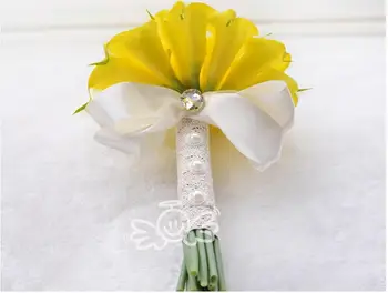 Svadobné kytice nevesty corsage bridesmaid, zápästie nevesta brošňa kytice kvetinový svadobné Umelý kvet hodvábnej D389