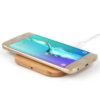 Drevo, Bambus Bezdrôtová Nabíjačka Pre iPhone 11 Pro Xs Max 8 Samsung Galaxy Note 10 9 S10 Plus Huawei Xiao