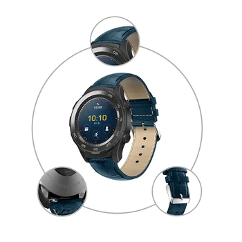 Pre Huawei Sledovať 2 Smart Hodiniek Výmena luxusný Kožený Náramok Náramok na zápästie Pre Huawei Sledovať 2 Originálne Príslušenstvo hodinky
