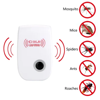 4PCS Elektronický Repelent proti komárom Ultrazvukové Pest Repeller EU/US Plug Hlodavce Contro Krytý Švába Komár Hmyzu Vrah