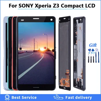 LCD displej Pre SONY Xperia Z3 Kompaktné Zobrazenie Dotykový Displej s Rámom Pre SONY Xperia Z3 Mini LCD D5803 D5833 obrazovke Digitalizátorom. Montáž