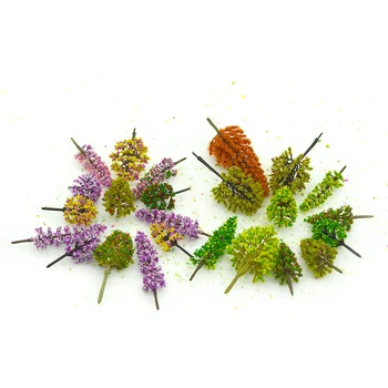 3-12cm rôzne typy modelu, farbu kvetu stromy rozsahu miniatúrne záhradné rastliny pre diorama lesné scény rozloženie zostavy