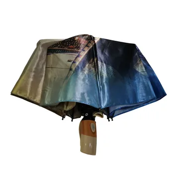 Luxusné Automatický Dáždnik Dážď Žien Dáždnik Vetru Paraguas Nepremokavé 3folding 23