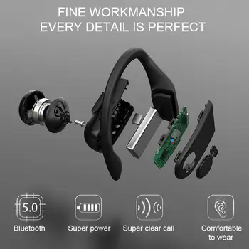 B10 TWS Slúchadlá Športové Bezdrôtové Bluetooth Headset Automaticky Pop-up 6D Stereo Zvuk s 950mAh Základnú Podporu Bezdrôtového Nabíjania