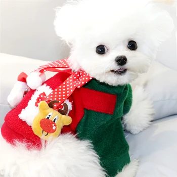 Vianočné Oblečenie a Nový Rok Oblečenie pre psy, Šteniatka Zimné Pulóver Pet Teplé Obliekať Psa Dve nohy Oblečenie