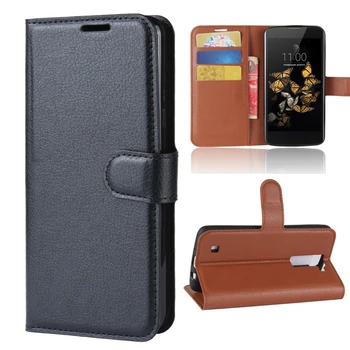 Peňaženka Kryt puzdro pre LG K8 Držiteľa Karty Telefónu Prípadoch pre LG K8 Phoenix 2 K350N Pu Kožené puzdro Ochranný plášť