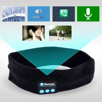 Bluetooth Hudby Hlavový Most Knits Spanie Pokrývku Hlavy Slúchadlá Športové Reproduktor Headset