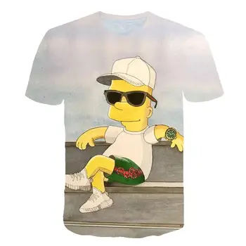 Homer Simpsonovci 3d Print T Shirt Bart Simpson House Oblečenie Homer Simpsonovci Mikina Kostým Muži/ženy Simpson Family Tričko