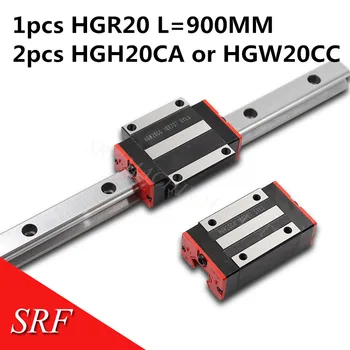 20 mm Námestie Lineárne sprievodca HGR20 L=900 mm lineárny rail s HGH20CA alebo HGW20CC blok prepravu