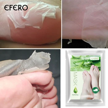 Efero3pair Aloe Peeling na Nohy Maska na Nohy Nohy Maska Exfoliačný Ponožky pre Pedikúra Anti Crack Päty Odstrániť masku kórejský kozmetika