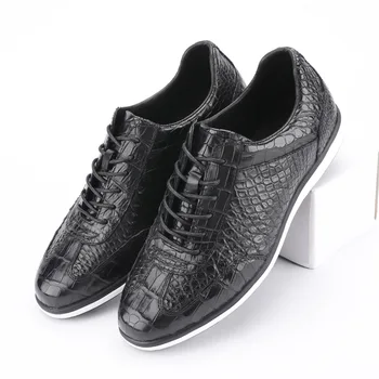 2020 Predaj nový krokodílej kože tenisky pánske, príležitostné, svadobné topánky zapatos de hombre mužov mokasíny chaussure homme doprava zadarmo