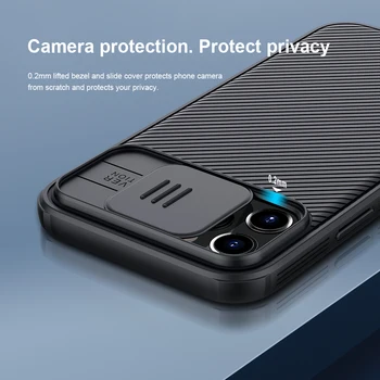 NILLKIN pre iPhone 12/12 mini /12 Pro Max Telefón Prípade,Camshield Posuňte Kryt Chrániť Objektív Ochrana puzdro Pre iPhone 12 Pro Max