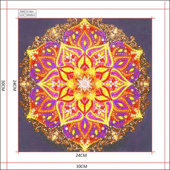 Špeciálne Tvarované Vyšívanie Diamond Výšivky Maľovanie Oheň Mandala 5D DIY Plná Živice Cross Stitch Mozaiky Domova Diamond Darček