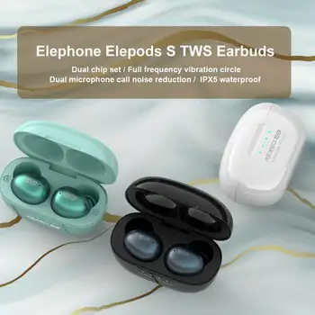 Elephone Elepods S TWS bluetooth Slúchadlá Mini HiFi Stereo Slúchadlá Duálny Mikrofón Potlačením Hluku Nepremokavé Športové Headset AAC APT