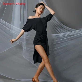 Latinskej Tanca Sexy Praxi Oblečenie Dospelé Samice Temperament Šaty Nové Sála Rumba, Tanec Sukne Školenia Oblečenie