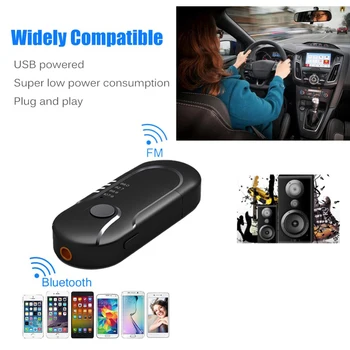 OSEVPORF Bluetooth 4.1 Prijímač Vysielač Auto FM Modulátor Čítačka Kariet USB Bezdrôtovej Audio Adaptér Pre Auto AUX Audio Prehrávač