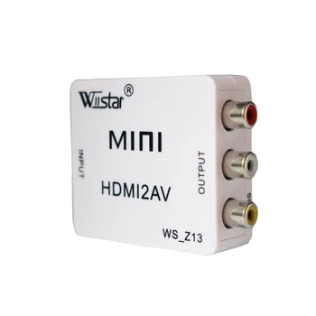 Štandard HDMI Rozhranie Mini HD Video Converter Box HD AV/CVSB Video NTSC PAL Výstup HDMI K AV Adaptér HDMI2AV