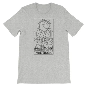 Sunfiz YF Mesiac Tarot Karty T-shirt Ženy Zábavné Bavlna Gotické Umenie Citát Grafické Tumblr Grunge Módne Hispter Unisex Tričko