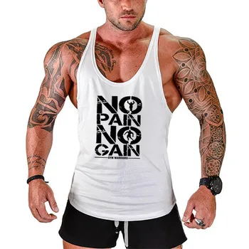 Značka kulturistike stringer tank top mužov musculation vesta telocvične oblečenia a fitness mužov tielko pevné nádrž prázdna tričko