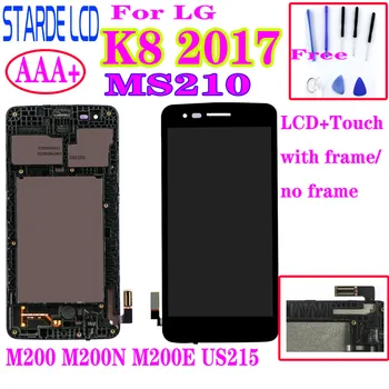 AAA+ Pre LG K8 2017 Aristo M200N M210 MS210 US215 M200 M200E LCD Displej Dotykový Displej Digitalizátorom. S montážou Rámu