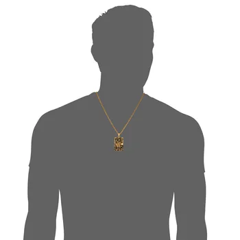 Kpop Saint Michael Archangl Prívesok Zlatý Náhrdelník/Ocele/Čierna Farba, Veľkoobchod Trendy Nehrdzavejúcej Ocele, Šperky, Náhrdelníky P2571
