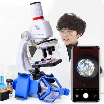 Mikroskop Kit Laboratória s Držiaka Telefónu Vedy Vzdelávacie Hračka Darček Rafinované Biologický Mikroskop pre Deti, Darčeky