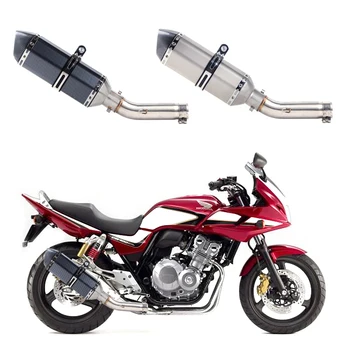 Motocykel Celý Systém Výfukových Šál Uprostred Prepojenie Potrubia Sklzu Na Honda CB400 CB 400