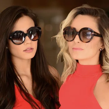 Nové 2019 Módnej Značky TOM slnečné Okuliare Ženy Dizajnér Vintage Kolo T Slnečné Okuliare Ženské Okuliare Gradient Rám Odtiene Mužov Oculos