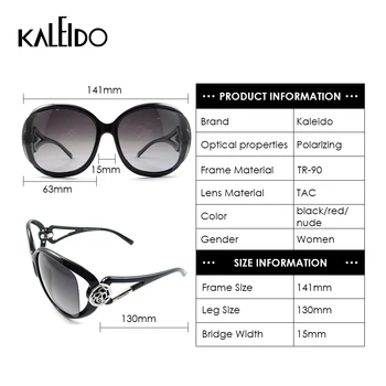 KALEIDO Nadrozmerné Polarizované slnečné Okuliare Ženy 2020 Veľké TR90 Rám Retro Slnečné Okuliare Ženy, Luxusné Značky TAC Objektív UV400 Okuliare