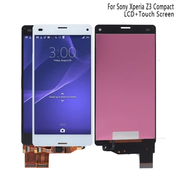 Pre Sony Xperia Z3 kompaktný D5803 D5833 LCD Displej Digitalizátorom. Snímača Sklo Panel Z3 mini Zostava s Rámom Telefónne Časti LCD