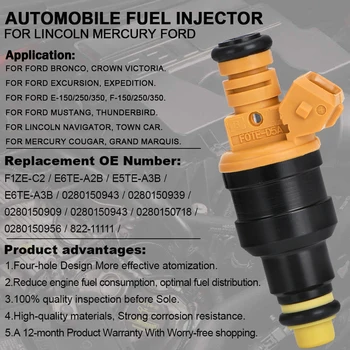 8PCS 0280150943 Paliva Injektor + EV1 Injektor Plug vhodné Pre Ford Mustang Exkurzie Expedície Crown Victoria 4.6 5.0 L L 5.4 5.8 L L
