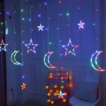 3,5 M LED Star Mesiac Opony Svetlá na Vianočné Vence String Rozprávkových Svetiel Nový Rok Dekor Vonkajšie Pre Domáce Svadobné Dovolenku Strany