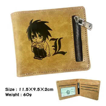Nový Návrhár Anime Death Note, Krátke Peňaženky Lawliet Cartoon Vrecku Peňaženku Mince Peňaženky Peniaze Taška