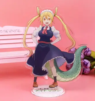 1Pc roztomilé Anime Kobayashi, San Chi Č Slúžka Dragon Akrylový Stojan Model Hračky Miss Kobayashi, je Drak Slúžka Akcie Obrázok hračky