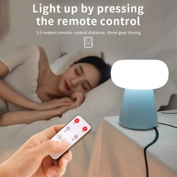 Dropshipping darček nočné osvetlenie, USB nabíjateľné diaľkové ovládanie dim hodiny Romantický lampara Pre Dieťa Detí Dieťa spálňa dekor
