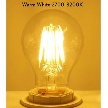Stmievateľné Retro LED Žiarovky Žiarovka A60 2W/4W/6W/8W E27AC 220V B22 Bajonet Teplá Biela Studená Biela Číre Sklo Shell Edison Lampa