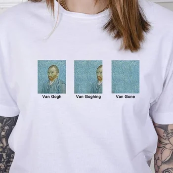 Van Gogh Van Goghing Van Preč Meme Funny T-Shirt Unisex Bokovky Roztomilý Printed Tee