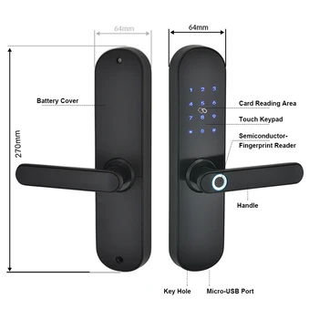 TUYA Smart zámky Dverí Digitálny Kód Biometrický snímač Odtlačkov Zámok s WiFi Smart App Život