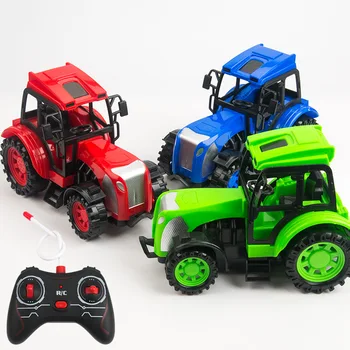Detské diaľkové ovládanie vozidla simulácia farmár auto, traktor inžinierstvo automobilová chlapec hračka elektrické kombajn prepravca