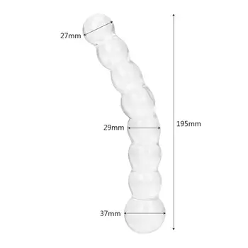 OLO Análny Plug Erotický Sex Produkty Prostaty Masér 8 Korálky Sklenené Zadok Plug Sexuálne Hračky pre Ženy