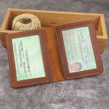 Originálne Kožené Držiteľa Karty Mužov Vintage vodičský Preukaz Držiteľovi Minimalistický Peňaženka na Karty Auto Dokument Organizátor