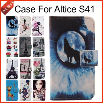 AiLiShi Prípade Altice S41 Luxusné Flip PU Maľované Kožené puzdro S41 Altice Exkluzívny Špeciálny Kryt Telefónu Kože+Sledovania