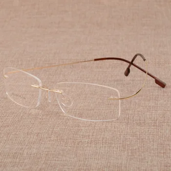 Podnikanie mužov krátkozrakosť, okuliare, rám kov pamäť rámu okuliarov ultra ľahké rámy na okuliare, rám