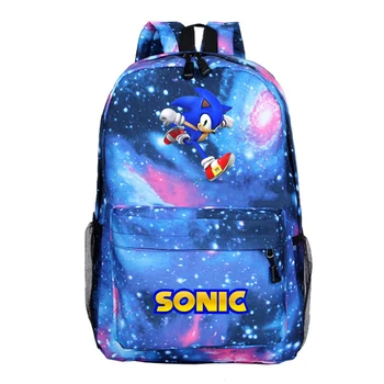 Bežné Batoh Sonic Cestovný Batoh Študentská Aktovka Chlapci Dievčatá Sonic Školské Tašky pre Dospievajúce Dievčatá Chlapci